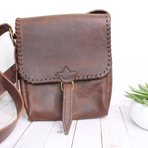 Leather Men's / Women's Cross Body Satchel Sling